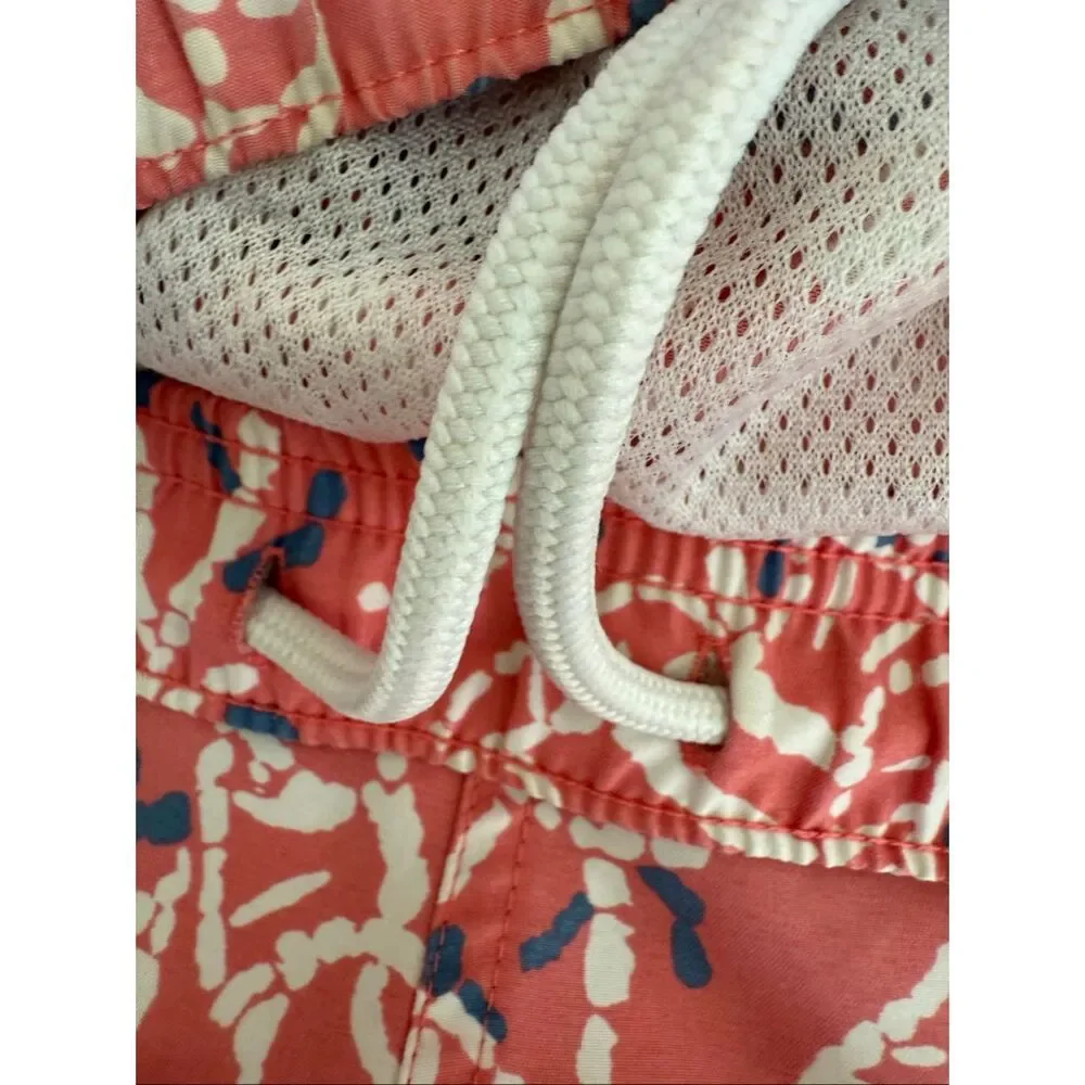 Vineyard Vines Chappy Pink Fish Skeleton Swim Trunks $100 XS
